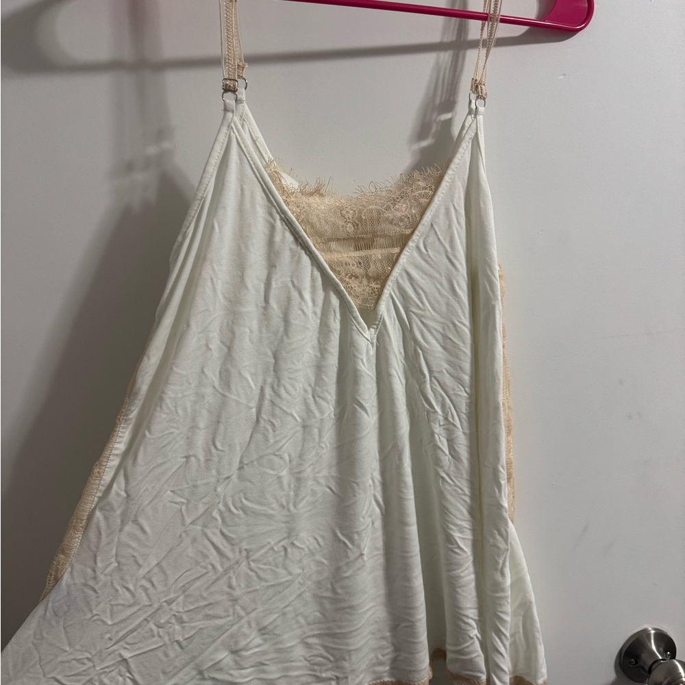 POL Cream Chemise with Adjustable Straps